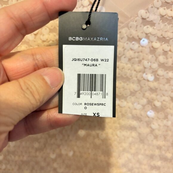 BCBGMaxAzria Maura Rose Sequin Dress - Picture 4 of 9
